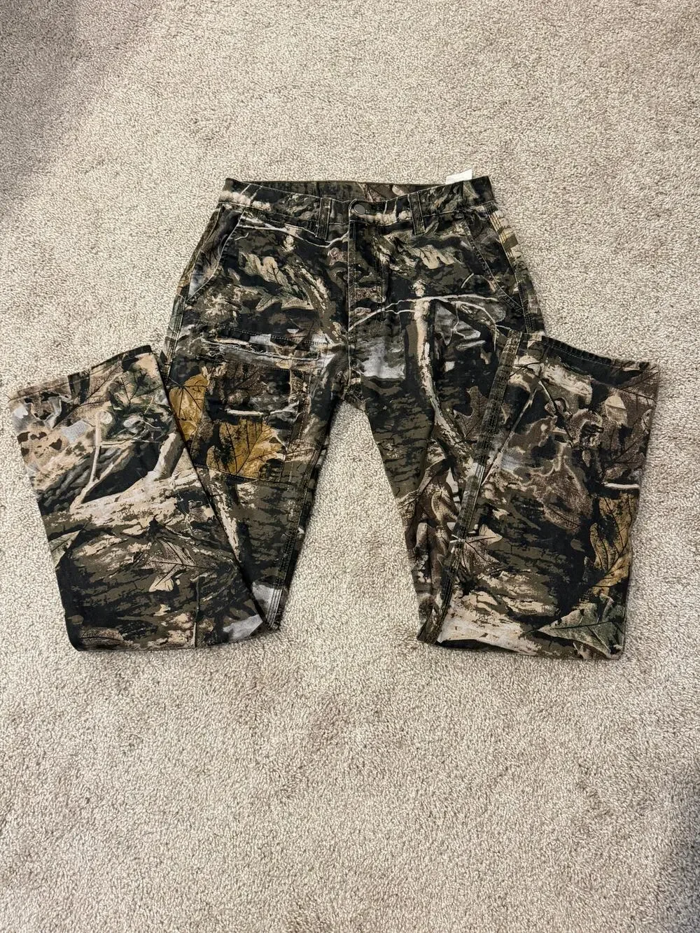 MNML Men’s Unisex Camo Cargo Pants Size 29 Y2K Baggy Utility Streetwear